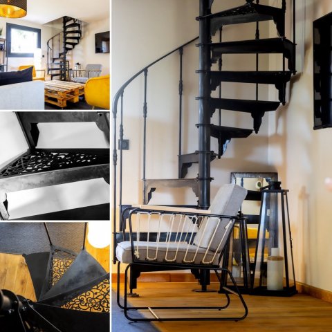 Avez vous pensé à ces escaliers métal en colimaçon qui apportent un charme indéniable à nos intérieurs?